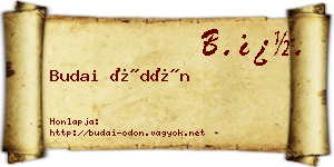 Budai Ödön névjegykártya